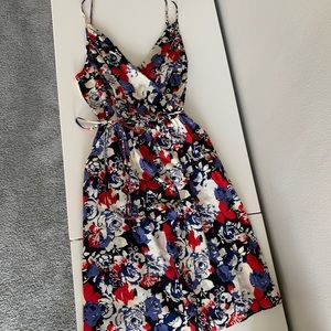 Yumi Kim Sweetheart Neckline Wrap Silk Dress